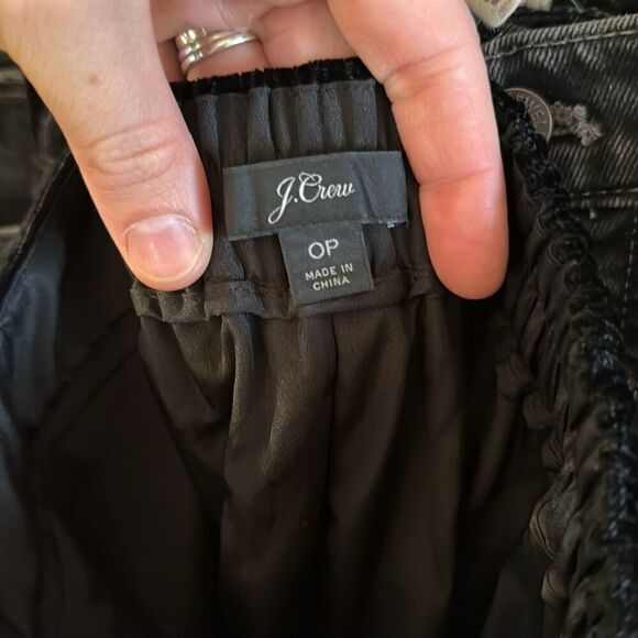 J. Crew Black Velour Straight Leg Pants Women’s US 0 Petite - Picture 5 of 7